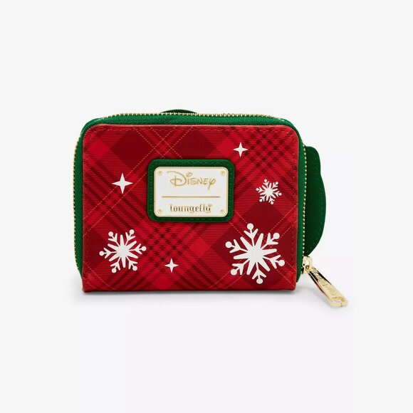 Loungefly Disney Big Hero 6 Baymax Holiday Plaid Zip Wallet - Picture 2 of 3
